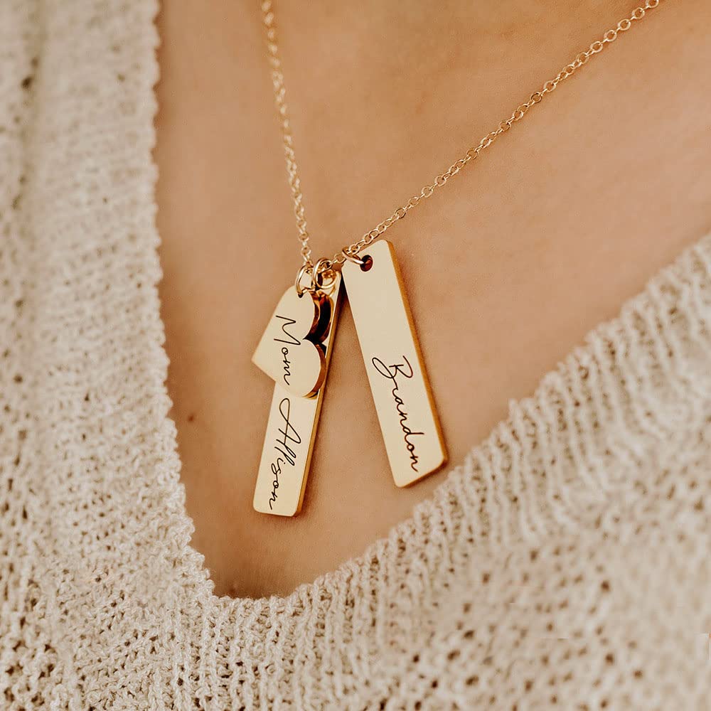 Bar and Heart Necklace